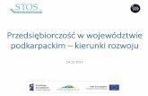 Przedsiębiorczość w województwierot.podkarpackie.pl/attachments/article/452/4... · Technologie –informacyjno-komunikacyjne (ICT) „Jakość życia” (turystyka, budownictwo