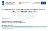 Stan środowiska naturalnego na Dolnym Śląsku i w Polsce w ...qualityoflife.ue.wroc.pl/projekt/p/prezentacja_prof_E_Cibis.pdf · Tworzywa sztuczne zebrane selektywnie w latach 2005-2015