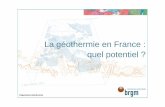 La géothermie en France : quel potentiel · Microsoft PowerPoint - F.BOISSIER_BRGM [Mode de compatibilité] Created Date 13/6/2008 10:14:4 ...