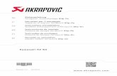 Kawasaki H2 SX · 2018-04-11 · Kawasaki H2 SX 02/ 4 / 62 Herzlichen Glückwunsch zum Kauf Ihrer Akrapovič-Auspuffanlage. Die Akrapovič-Auspuffanlage ist ein Produkt von Akrapovič