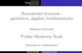 Rozmaito±ci toryczne - geometria, algebra, kombinatorykawcmcs.edu.pl/sites/default/files/horyzonty2014/Horyzonty... · 2014-03-25 · Rozmaito±ci Rozmaito±ci toryczne Przykªad