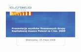 363w I kw. 2008 IR.ppt) - Asseco · Deutsche Bank PBC -umowa na modyfikacje systemu FAST Mazowieckim Bank Regionalny -umowa na dostawęi wdroŜenie systemu def3000/Tresury BGK -umowa