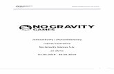 Jednostkowy i skonsolidowany raport kwartalny No Gravity ... · Należności krótkoterminowe - 1 256 344,02 - 1 256 344,02 Zobowiązania ... Arionn FIZ 7 685 953 5,55 7 685 953 5,55