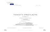 European Parliament · PE 425.402\ I PL SPIS TREŚCI TEKSTY PRZYJĘTE PRZEZ PARLAMENT EUROPEJSKI P6_TA-PROV(2009)0275 Wspólne zasady dostępu do rynku dla usług autokarowych i autobusowych