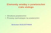Elementy wiedzy o powierzchni ciała stałegomif.duo.netstrefa.pl/badstruk_files/powierzchnia.pdf · Cząsteczki posiadająstały moment dipolowy, który może sięswobodnie orientować.