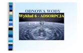 ODNOWA WODY Wykład 6 - ADSORPCJAwater.iopan.gda.pl/~pempa/OW7adsorpcja.pdf9. Stosowane adsorbenty a) krzemionka b) zeolity (klinoptylolit) c) wgiel aktywny d) syntetyczne (Amberlit)