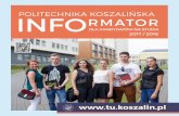 Politechnika koszalińska · Inżynieria i Automatyzacja w Przemyśle Drzewnym Informator Politechniki Koszalińskiej 2017/2018 ... • Komunikacja interkulturowa w biznesie (prowadzona