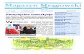 Magazyn Mrągowski · 2020-05-08 · Na wparcie mogą liczyć przede wszyst-kim jednostki organizacyjne samorządu terytorialnego i regionalne organizacje turystyczne. Dotacje przeznaczone