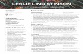 Leslie Ling Stinson - Resume · 2 P2& 2&9 PU&9P?9 & &U2 PULU j 9 8L0 U&9 92jU& P Í sÈ ±« Ls ± U ¤ Ö Â ±« ¤ª s ¤±¾ ± P « ÷ Z« Ö ¾Â ÈÝ ± U ÜsÂ sÈ ÍÂÈ