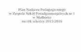 Plan Nadzoru Pedagogicznegolo1malbork.pl/wp-content/uploads/2015/10/Plan-Nadzoru-Pedagogic… · Założenia organizacyjne nadzoru pedagogicznego Celem sprawowanego nadzoru jest doskonalenie,