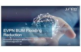 EVPN BUM Flooding Reduction - Juniper Networks€¦ · BUM frames are replicated on transit nodes, according to the P2MP structure § Universally deployable in any arbitrary topology