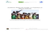 Guidance Notes for Grade 1-3 Teachers in African …...Africa. The idea of the Spring Alive campaign is to follow the arrival dates of migratory birds from the breeding grounds to