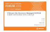 VMware Site Recovery Manager(SRM)을 …download3.vmware.com/elq/img/4467_APAC_VFORUM/site/docume… · 1. Site Recovery Manager(SRM)의개요 2. 데이터센터마이그레이션