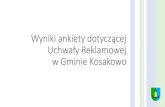 Wyniki ankiety dotyczącej Uchwały Reklamowej w Gminie …€¦ · Wyniki ankiety dotyczącej Uchwały Reklamowej w Gminie Kosakowo. Ankieta byładostępnado wypełnieniaw dniach