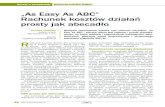 „As Easy As ABC” Rachunek kosztów działań prosty jak abecadło · 2009-10-28 · ABC Akademia Sp. z o.o.; Pytania: czytelnicy.controlling@infor.pl Niniejsze opracowanie otwiera