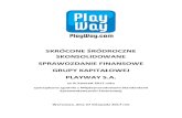 SKRÓCONE ŚRÓDROCZNE - PlayWay · SKRÓCONE ŚRÓDROCZNE SKONSOLIDOWANE SPRAWOZDANIE FINANSOWE GRUPY KAPITAŁOWEJ PLAYWAY S.A. za III kwartał 2017 roku sporządzone zgodnie z Międzynarodowymi