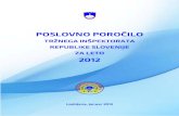 Poslovno poročilo 2012 - podpisana različica€¦ · Poslovno poročilo Tržnega inšpektorata Republike Slovenije za leto 2012 Stran 2 2. ORGANIZACIJA, KADRI IN DELO 2.1. ORGANIZIRANOST