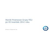 Wyniki finansowe Grupy PZU po III kwartale 2012 rokuraportroczny2015.pzu.pl/sites/pzu15ar/files/pzu_q32012_prezentacja... · Wyniki finansowe Grupy PZU po III kwartale 2012 roku Warszawa,