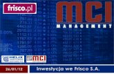 Bieżące inwestycje MCI działające · • wdrożenie zintegrowanego systemu ładowania samochodów 2011 ... B2B Uruchomienie sprzedaży do firm w nowym modelu: ... •E-commerce