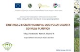 BIOETANOL Z BIOMASY KONOPNEJ JAKO POLSKI …ksow.pl/fileadmin/user_upload/ksow.pl/PROJEKTY_2018...Bioetanol I generacji Bioetanol II generacji- biomasa lignocelulozowa Produkty żywnościowe