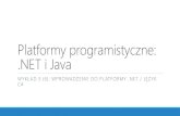 Platformy programistyczne: .NET i Javajablonski.wroclaw.pl/.../02/Platformy2017-Wyklad_6.pdf · WYKŁAD 3 (6): WPROWADZENIE DO PLATFORMY .NET / JĘZYK C#. W poprzednim odcinku •Git