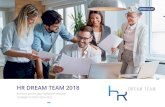 HR DREAM TEAM 2018 - Wyzwania HR...Pierwszy konkurs dla branży HR, który docenia pracę całych zespołów HR Dream Team to ukoronowanie najciekawszych, najodważniejszych i najbardziej