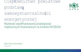Prezentacja programu PowerPoint...KLAUZULA POUFNOŚI: OŚ Jawne 3 838 383 195 BOŚ- jedyny Bank w Polsce wyspecjalizowany w finansowaniu ochrony środowiska Ponad ćwierć wieku doświadczenia