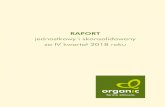 Organic Farma Zdrowia S.A. - Bankier.pl · Organic Farma Zdrowia S.A. Jednostkowy i skonsolidowany raport za IV kwartał 2018 roku str. 6 Wybrane jednostkowe dane finansowe Organic