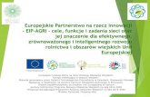 Europejskie Partnerstwo na rzecz Innowacji EIP …...Skuteczne, wydajne rolnictwo, przyjazne dla klimatu i środowiska. Ciągłe dostarczanie żywności, paszy i biomateriałów, zarówno