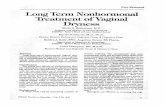 #2 Long Term Non-Horm Treatment Bachman · 2019. 2. 15. · 6. Leblum S, Bachmann G, Kemmann E, et al. Vaginal atroÈlY in the postmenopausal woman, the importance of sexual aatvity