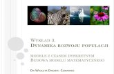 DR WIOLETA DROBIK- CZWARNO - SGGWkgohz.sggw.pl/wp-content/uploads/2015/10/W3-3h-Dynamika... · 2018. 11. 21. · + F n Rozwiązaniem jest ciąg liczb spełniający równanie rekurencyjne