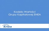 Kodeks Wartości Grupy Kapitałowej ENEA · 2018. 4. 16. · Kodeks Wartości wraz z Misją i Wizją stanowi fundament dla zasad działania Grupy Kapitałowej ENEA. Zamierzeniem Kodeksu