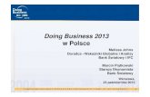 Doing Business 2013 w Polsce · 2012. 10. 23. · 3 Wska źniki Doing Business – 11 obszarów regulacji działalno ści gospodarczej (10 uj ętych w rankingu DB2013), obejmuj ących