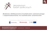 Badania efektywności kształcenia ustawicznego i ...obserwatorium.mazowsze.pl/pliki/files/MOPR_prezentacja_final.pdf · Badanie współfinansowane ze środków Unii Europejskiej