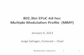 EPOC MMP AdHoc - 4Jan13grouper.ieee.org/groups/802/3/bn/public/adhoc_mmp/...Jan 04, 2013  · IEEE#802.3bn#EPoC#–MMCS#Ad0h oc# 1 802.3bn#EPoC#Ad0hoc# Mul8ple#Modula8on#Proﬁle##(MMP)#