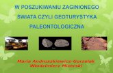 ŚWIATA CZYLI GEOTURYSTYKAgeopark.org.pl/geoprodukt2017/Geoprodukt2017_4_2.pdf · W POSZUKIWANIU ZAGINIONEGO ŚWIATA CZYLI GEOTURYSTYKA PALEONTOLOGICZNA Maria Andruszkiewicz-Gorzelak