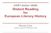 Distant Reading for European Literary History€¦ · ITC Conference Grants: To support ECIs from Inclusiveness Target Countries to present their work at international conferences