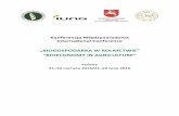„BIOGOSPODARKA W ROLNICTWIE” ”BIOECONOMY IN …bioecon.iung.pulawy.pl/files/powiazane/bioecon/... · 2017. 5. 31. · 21–22 czerwca 2016/21–22 June 2016 SŁAWOMIR SOSNOWSKI
