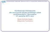 Konferencja metodyczna · w 2015 r. OKE Gdańsk – OKE Jaworzno – OKE Kraków – OKE Łomża – OKE Łódź – OKE Poznań – wielkopolskie – 58,48 zachodniopomorskie –