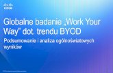 Globalne badanie „Work Your Way” dot. trendu BYOD...© 2013 Cisco i/lub podmioty stowarzyszone. Wszelkie prawa zastrzeżone. 1 Globalne badanie „Work Your Way” dot. trendu