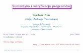 Semantyka i wery kacja program owklin/teaching/sem18-19/lect1.pdf · 2018. 10. 12. · Presenting a formal language by an unambiguous context-free grammar gives a structure to the