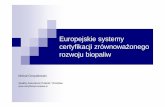 Europejskie systemy certyfikacji zrównoważonego rozwoju ... · certyfikacja zrównoważonego rozwoju systemami certyfikacji ssystemami certyfikacji ą systemy, które gwarantuj