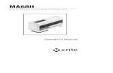 MA68II - X-Rite · 2016. 6. 23. · LIMITED WARRANTY X-Rite warrants this Product against defects in material and workmanship for a period of twelve (12) months from the date of shipment