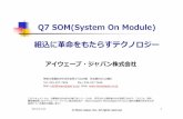 Q7SOM(System On Module) 組込に⾰命をもたらすテクノロ … s/Q7 SOM...2011/11/13 アイウェーブ・ジャパン株式会社 3 はじめに 本プレゼンテーション資料は、Q7