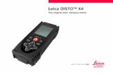 Leica DISTOTM X4 · Datostécnicos LeicaDISTO™X4 5 Duracióndelaspilas(2xAA) hasta4000mediciones Dimensiones(AlxPxAn) 132x56x29mm|5,2x2,2x1,1in Peso(conpilas) 188g/6,63oz