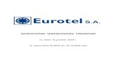 JEDNOSTKOWE SPRAWOZDANIE FINANSOWE - Eurotel · 2020. 3. 30. · Jednostkowe sprawozdanie finansowe za okres od 01.01.2019 do 31.12.2019 roku 6 - szacowana utrata warto ści firmy