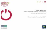 Veille.ma - Intelligence Compétitive - Agir avant de subir · L'enquête sur les pratiques de veille et d'innovation des entreprises bretonnes a été réalisée en décembre 2007