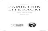 Instytut Badań Literackich Polskiej Akademii Nauk PAMIĘTNIK …pamietnik-literacki.pl/wp-content/uploads/2017/10/z.-3... · 2018. 10. 19. · 1. R O Z P R A W Y I A R T Y K U Ł