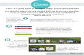 Canva - narzędzie online do tworzenia grafiki. Strona ... · Canva - narzędzie online do tworzenia grafiki. Strona udostępnia wiele darmowych szablonów, elementów, dzięki którym