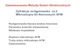 Zaawansowane Metody BadańStrukturalnych Dyfrakcja ...kckizw.ceramika.agh.edu.pl/Tresc/Dydaktyka/...model: Multimode 8.0 firmy Bruker Mikroskop SiłAtomowych AFM wykorzystuje zjawisko